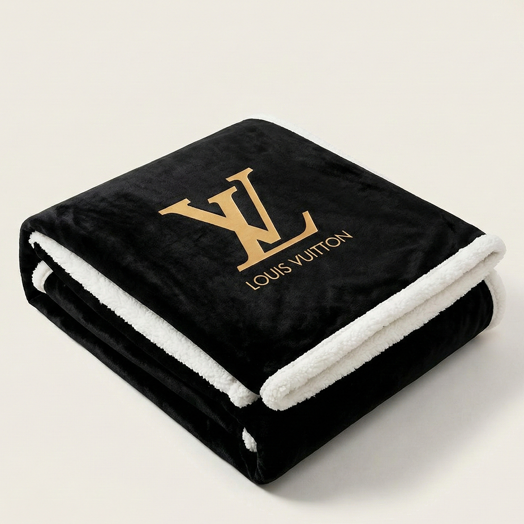 Black Gold Signature Plush Blanket