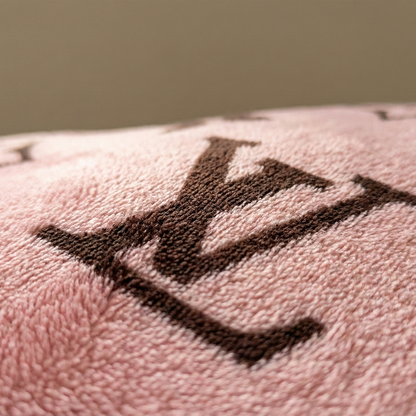Rose Monogram Plush Blanket