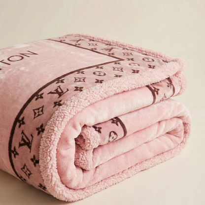 Velvet Rose Monogram Blanket