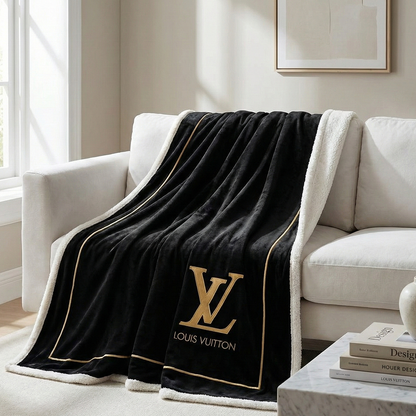 Black Gold Signature Plush Blanket
