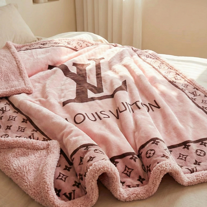 Velvet Rose Monogram Blanket
